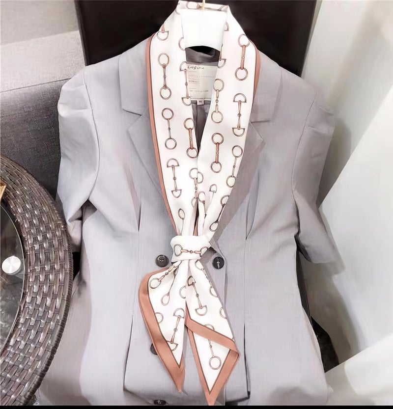 vimate Hair Scarf for Women Fashion Satin Silky Feeling Neck Scarf Bag Purse Scarf for Handbag Handle Etc - Image 3